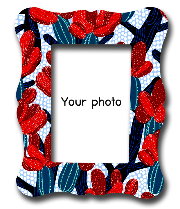 กรอบรูปพิมพ์ สั่งทำ Red flora frame